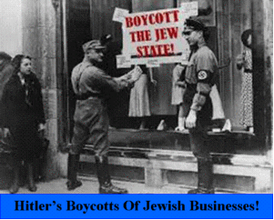 Boycotts By Hitler of Jews